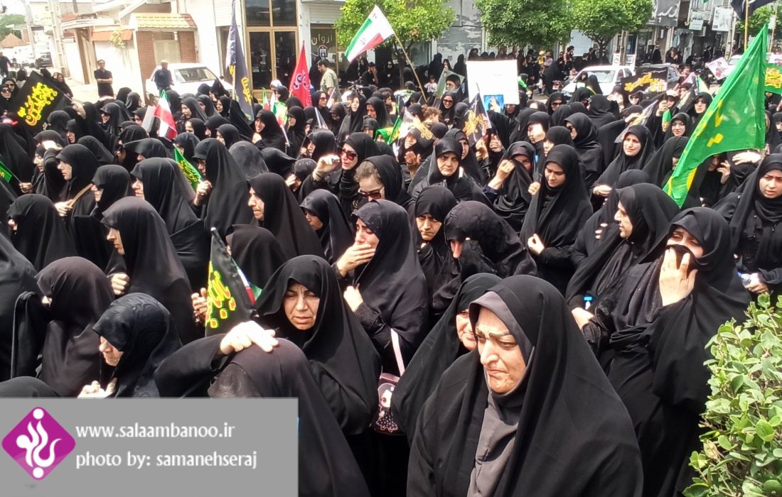 حماسه پرشور بانوان زینبی فریدونکنار در روز عاشورا