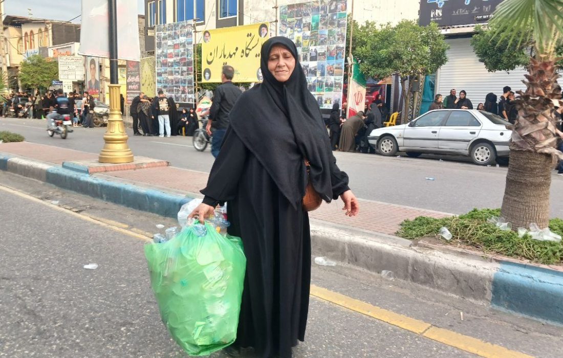 نذر پاکیزگی یک بانوی فریدونکناری در روز تاسوعا