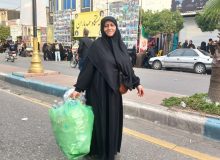 نذر پاکیزگی یک بانوی فریدونکناری در روز تاسوعا