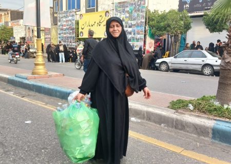 نذر پاکیزگی یک بانوی فریدونکناری در روز تاسوعا