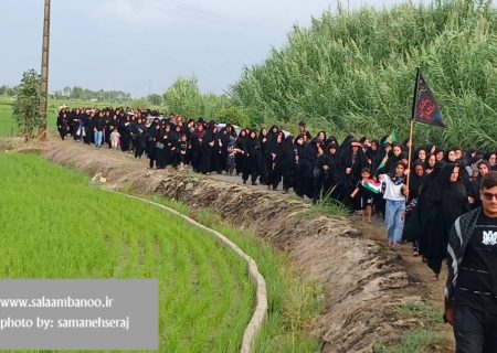 پیاده روی جاماندگان اربعین بانوان زینبی روستاهای فریدونکنار